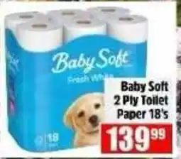 Devland Cash And Carry Baby Soft 2 Ply Toilet Paper offer