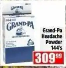 Devland Cash And Carry Grand-Pa Headache Powder offer