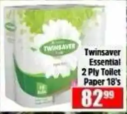 Devland Cash And Carry Twinsaver Essential 2 Ply Toilet Paper 18's offer