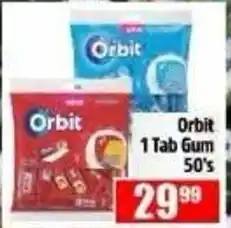 Devland Cash And Carry Orbit 1 Tab Gum 50's offer