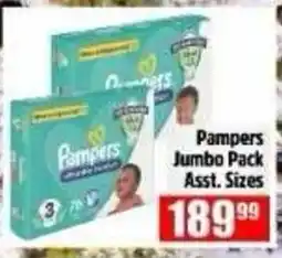 Devland Cash And Carry Pampers Jumbo Pack Assorted offer
