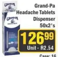 J&E Cash and Carry Grand-Pa Headache Tablets Dispenser offer