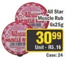 J&E Cash and Carry All Star Muscle Rub offer