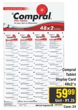 J&E Cash and Carry Compral Pain Tablets offer