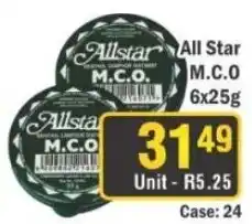 J&E Cash and Carry Allstar M.C.O. offer