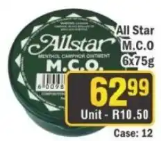 J&E Cash and Carry All Star Menthol Camphor Ointment M.C.O offer