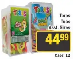 J&E Cash and Carry Toros Tubs Assorted offer