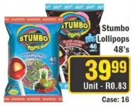 J&E Cash and Carry Stumbo Lollipops Assorted offer