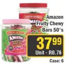 J&E Cash and Carry Amazon Fruity Chewy Bars 50's offer