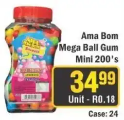 J&E Cash and Carry Ama Bom Mega Ball Gum Mini 200's offer