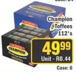 J&E Cash and Carry Champion Toffees offer
