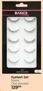 Dis-Chem Basics Beauty Eyelash Set 5 Pairs Glue Included offer