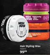 Dis-Chem Nish Man Hair Styling Wax (2 + 1 Cheapest Free)-100ml offer