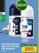 Dis-Chem Nivea Anti Perspirant Roll On For Men Or Women-50ml Each offer