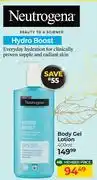 Dis-Chem Neutrogena Hydro Boost Body Gel Lotion-400ml offer
