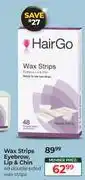Dis-Chem Hair Go Wax Strips Eyebow, Lip & Chin 48 Double Sided Wax Strips offer