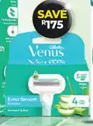 Dis-Chem Gillette Venus Extra Smooth Sensitive 5 Blade Razor Blades 4 Cartridges offer