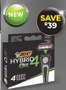 Dis-Chem Bic Hybrid Flex 4 Sensitive 4-Blade Razor Blades 4 Cartridges offer