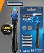 Dis-Chem Bic Hybrid Flex3 3-Blade Razor 1 Handle Plus 4 Cartridges offer