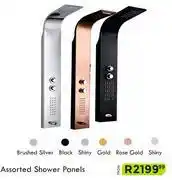 K Carrim Assorted Shower Panels In Brushed Silver/Black/Shiny/Gold Or Rose Gold (Priced From)-Each offer