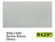 K Carrim 800 x 1600 Berline Bianco Glossy Floor Tile-Per Sqm offer