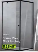K Carrim Corner Pivot Black (No Tray) 900 x 900 offer