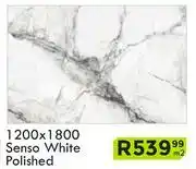 K Carrim 1200 x 1800 Senso White Polished Floor Tile-Per Sqm offer