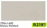 K Carrim 700 x 1400 Bianco Polished Floor Tile-Per Sqm offer