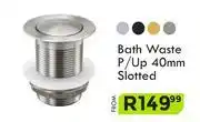 K Carrim Bath Waste P/Up 40mm Slotted (Priced From)-Each offer