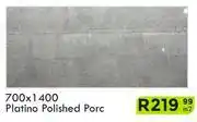 K Carrim 700 x 1400 Platino Polished Porcelain Floor Tile-Per Sqm offer