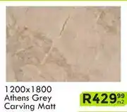 K Carrim 1200 x 1800 Athens Grey Carving Matt Floor Tile-Per Sqm offer