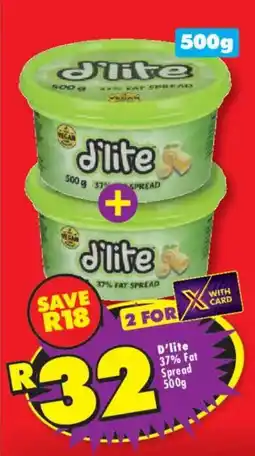 Shoprite d'lite 37% Fat Spread offer