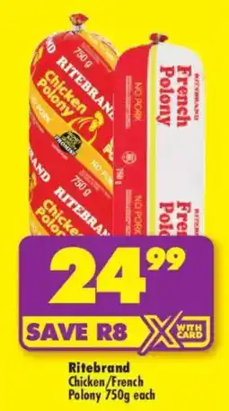 Shoprite Ritebrand Chicken/French Polony offer
