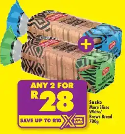 Shoprite Sasko More Slices White/Brown Bread offer
