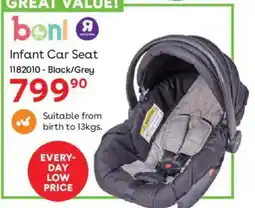 BabiesRUs beni Infant Car Seat offer