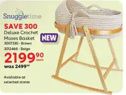 BabiesRUs Snuggletime Deluxe Crochet Moses Basket offer