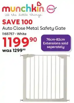 BabiesRUs munchkin Auto Close Metal Safety Gate offer