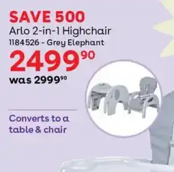 BabiesRUs Arlo 2-in-1 Highchair offer