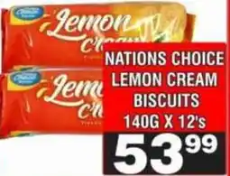 Advance Cash n Carry NATIONS CHOICE LEMON CREAM BISCUITS offer