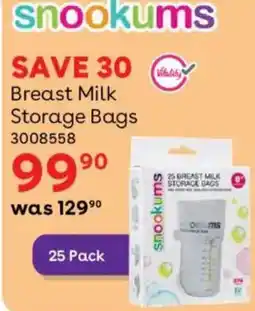 BabiesRUs snookums Breast Milk Storage Bags offer