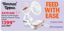 BabiesRUs Tommee Tippee Made For Me Single Electric Breast Pump offer