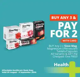 Checkers Slow-Mag Magnesium Effervescent Tablets/Capsules offer
