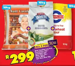 Shoprite Aunt Caroline Long Grain Parboiled Rice + Snowflake Cake Wheat Flour + Super White Super Maize Meal offer