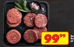Shoprite Beef Burgers offer