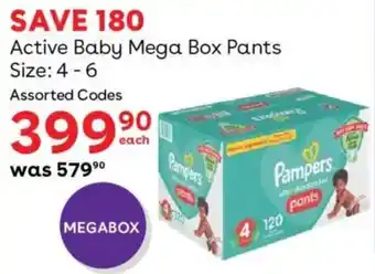 Pampers Active Baby Mega Box Pants