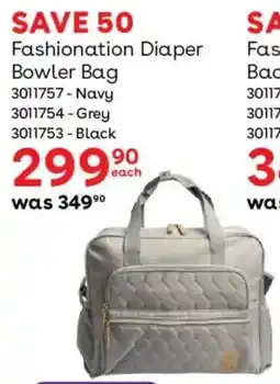 BabiesRUs Fashionation Diaper Bowler Bag offer