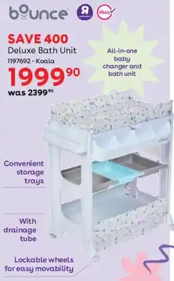 BabiesRUs Bounce Deluxe Bath Unit offer