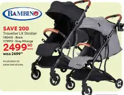 BabiesRUs Bambino Traveller LX Stroller offer