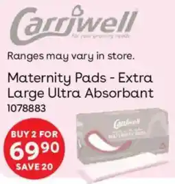 BabiesRUs Carriwell Maternity Pads - Extra Large Ultra Absorbant offer