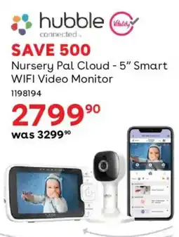 BabiesRUs Nursery Pal Cloud - 5" Smart WIFI Video Monitor offer
